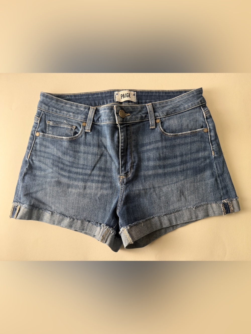 PAIGE Women’s Size 28 Jimmy Jimmy Shorts Ramiro Wash Stretch Denim